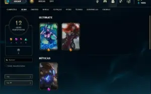 Conta prata 2 com 40 Champs e 12 Skins ( MAIN SUP )