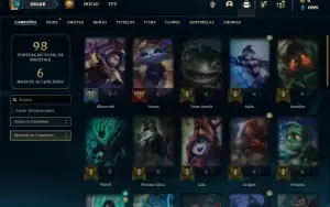 Conta prata 2 com 40 Champs e 12 Skins ( MAIN SUP )