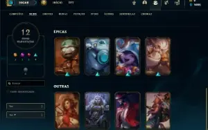Conta prata 2 com 40 Champs e 12 Skins ( MAIN SUP )