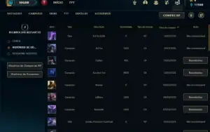 Conta bronze 3 com 27 Champs e 2 Skins + 2 Fragmentos