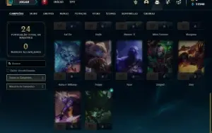 Conta bronze 3 com 27 Champs e 2 Skins + 2 Fragmentos