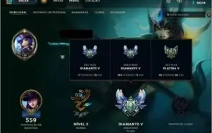 Conta League of Legends Diamond 5, Full Champ