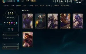 Unranked com TODOS os Champs e 145 Skins (ADC / SUP / JG)
