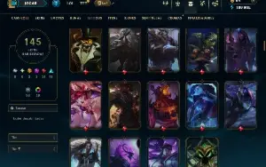 Unranked com TODOS os Champs e 145 Skins (ADC / SUP / JG)