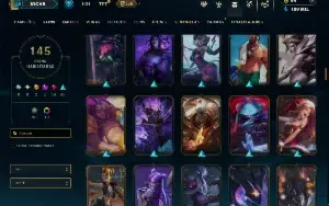 Unranked com TODOS os Champs e 145 Skins (ADC / SUP / JG)