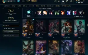 Unranked com TODOS os Champs e 145 Skins (ADC / SUP / JG)