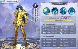 Conta Saint Seiya Awakening altamente competitiva