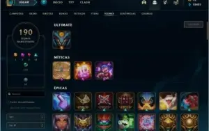 CONTA LOL NVL 253,ALL CHAMPS,108 SKINS