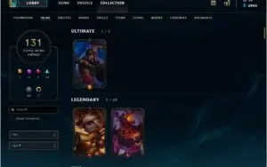Conta LoL 121 - Campeões e 131 Skins