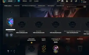 Conta Unranked com 125 Champs e 65 Skins