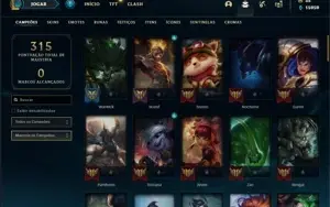 Conta Unranked com 75 Champs e 58 Skins
