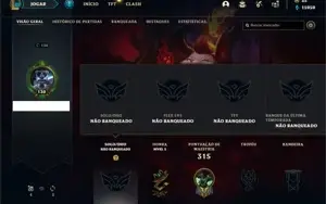Conta Unranked com 75 Champs e 58 Skins