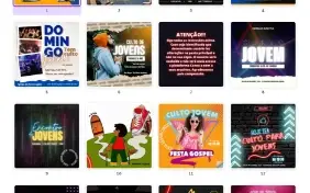 Pack Canva Gospel Culto dos Jovens - 29 Artes Editáveis