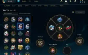 Conta Unranked com 145 Champs e 80 Skins + 4 Vitoriosas