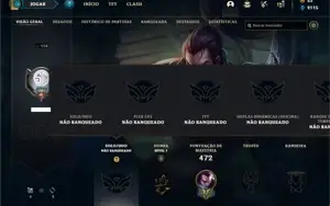 Conta Unranked com 145 Champs e 80 Skins + 4 Vitoriosas