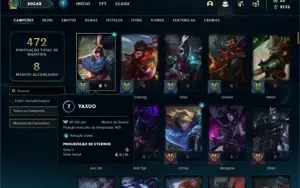 Conta Unranked com 145 Champs e 80 Skins + 4 Vitoriosas