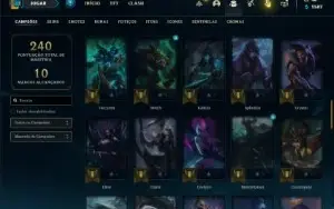 Conta ouro 1 com 70 Champs e 42 Skins