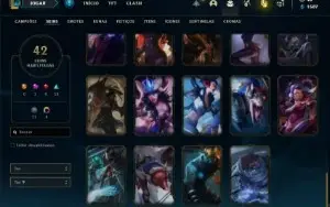 Conta ouro 1 com 70 Champs e 42 Skins