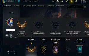 Conta ouro 1 com 70 Champs e 42 Skins