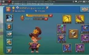 Lords mobile conta 25(CT), 59(jogador), 96m poder, pré t4