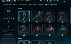 Unranked com 140 Champs e 33 Skins ( ADC / MID )