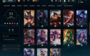 Unranked com 140 Champs e 33 Skins ( ADC / MID )