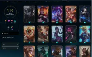 Conta lol Bronze c/ 3 skins ultimate + quase todos campeões