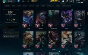 Unranked com TODOS os Champs e 191 Skins ( ADC / JG )