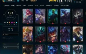 Unranked com TODOS os Champs e 191 Skins ( ADC / JG )