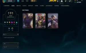 Unranked com TODOS os Champs e 191 Skins ( ADC / JG )