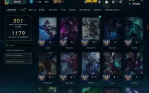 Unranked com TODOS os Champs e 191 Skins ( ADC / JG )