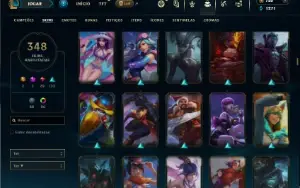 Unranked com TODOS os champs e 348 Skins
