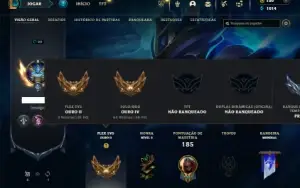 Ouro 4 com 60 Champs e 22 Skins + 1 Fragmento
