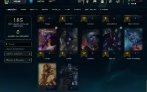 Ouro 4 com 60 Champs e 22 Skins + 1 Fragmento