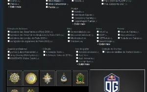 Counter-Strike 2 Prime Com Medalhas Raras E Antigas