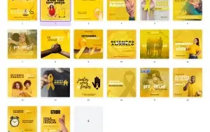 Pack Canva Setembro Amarelo - 20 Artes Editáveis