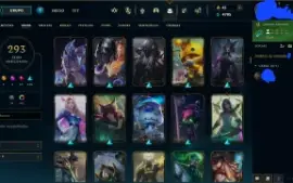 Conta League of Legends Diamante 2 com 293 skins