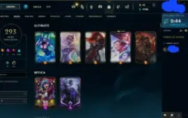 Conta League of Legends Diamante 2 com 293 skins