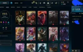 Conta League of Legends Diamante 2 com 293 skins