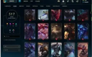 Conta lol com mais de 6000 gasto e de valorant com 300 gasto