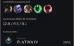 Conta lol com mais de 6000 gasto e de valorant com 300 gasto