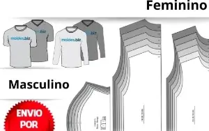 Kit 800 Molde De Roupa Masculino Feminino E Infantil Em PDF