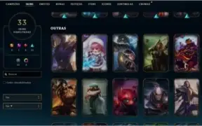 Conta league of legends 33 skins 4 lendárias 2 vitoriosas