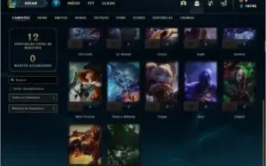 Conta platina 2 com 3 skins e 22 champs