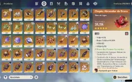 AR 59 end game - 19 5 star + 6 armas 5 star + Hutao Yelan