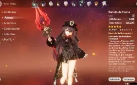 AR 59 end game - 19 5 star + 6 armas 5 star + Hutao Yelan