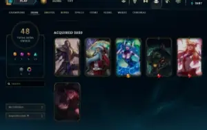 Conta MESTRE, level 161, 92 campeões e 48 skins