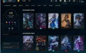Conta MESTRE, level 161, 92 campeões e 48 skins