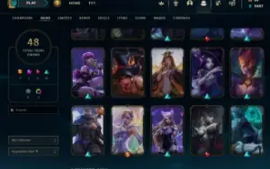 Conta MESTRE, level 161, 92 campeões e 48 skins