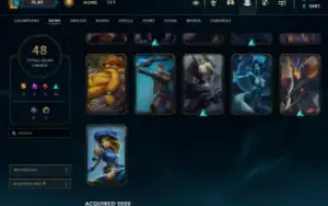 Conta MESTRE, level 161, 92 campeões e 48 skins